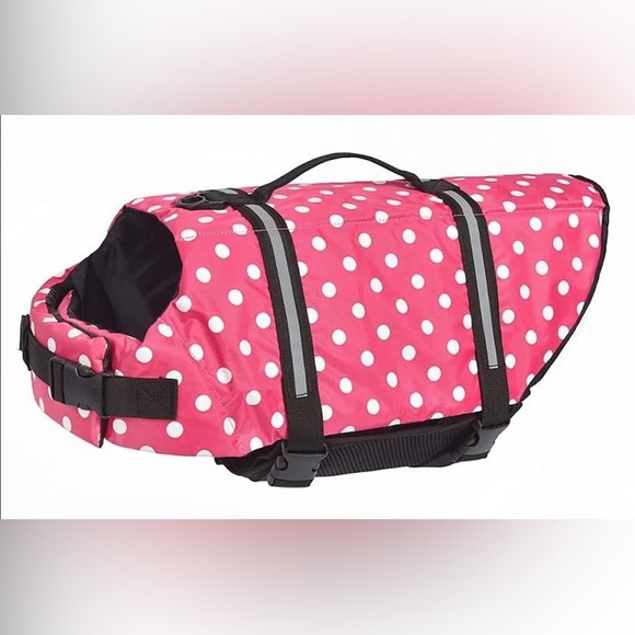 Pink Polka-Dot Dog Life vest / Jacket | Color: Pink | Size: Xxs - Picture 2 of 7